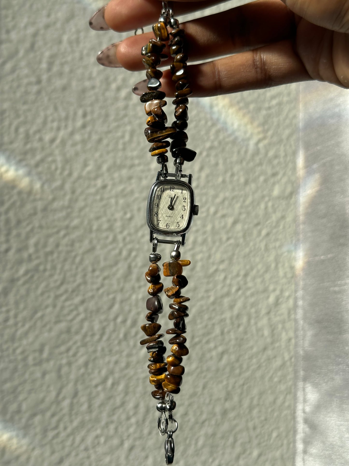 Beaded Tiger's Eye 2 Strand Watch