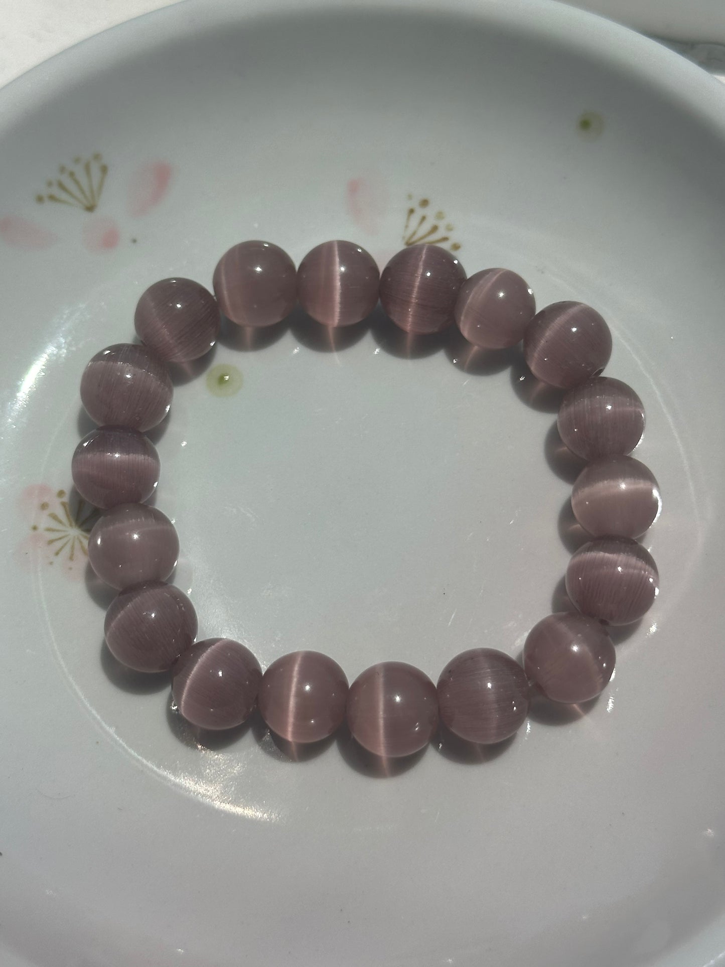 Blush Pink Cats Eye Bracelet