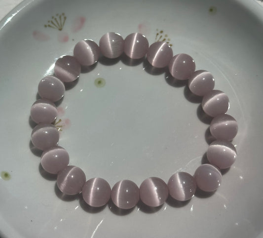 Light Pink Cats Eye Bracelet