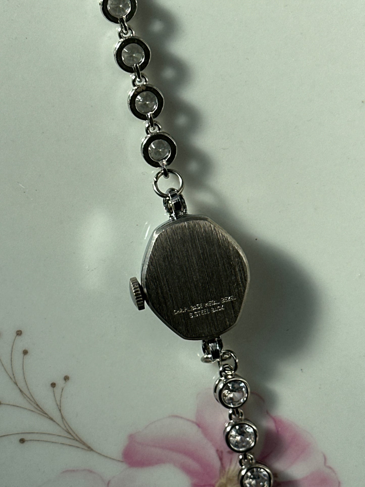 Silver CZ Crystal Watch