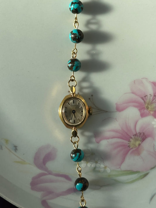 Turquoise Composite Beaded Watch