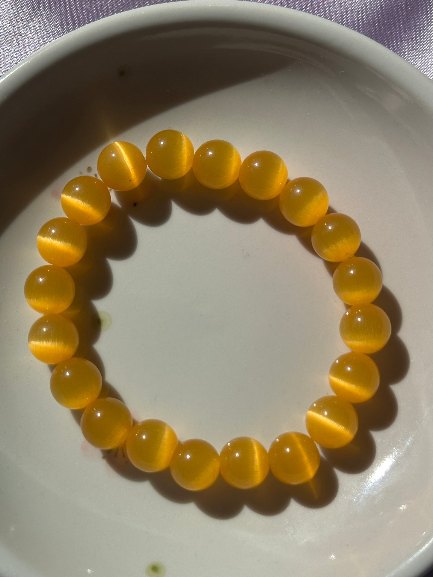 Orange Cat's Eye Bracelet