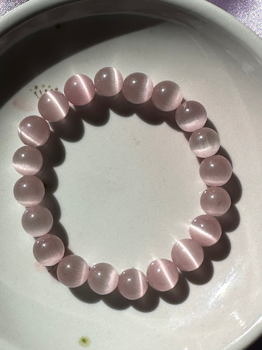 Blush Pink Cat's Eye Bracelet