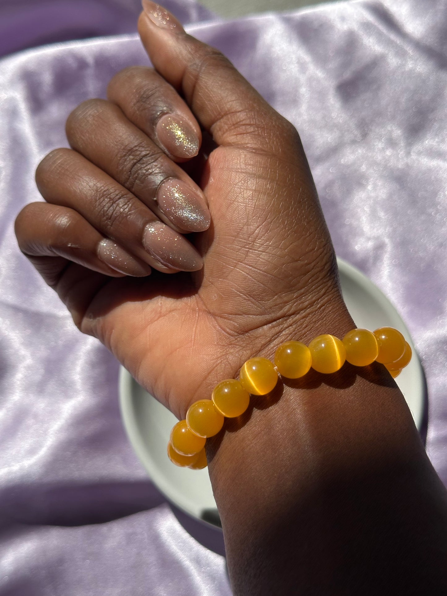 Orange Cat's Eye Bracelet