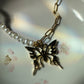 Half Pearl Half Chain Butterfly Necklace