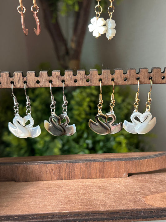 Swan Charm Earrings