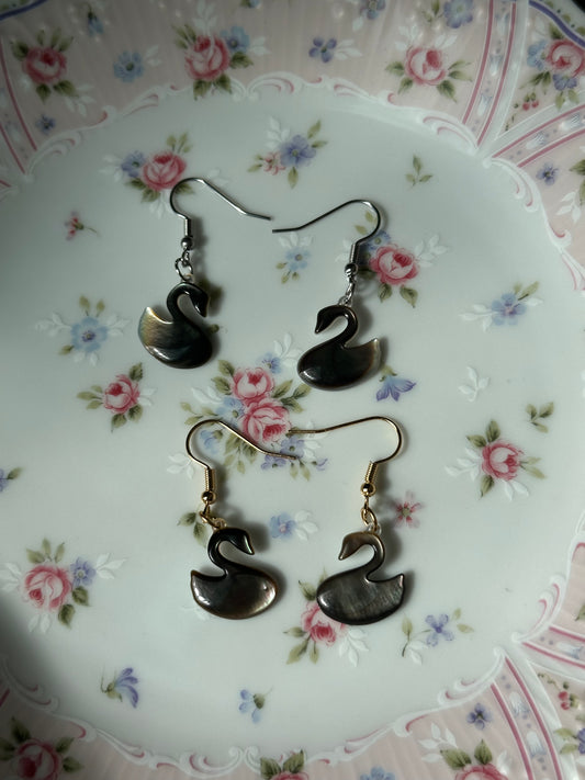 Swan Charm Earrings