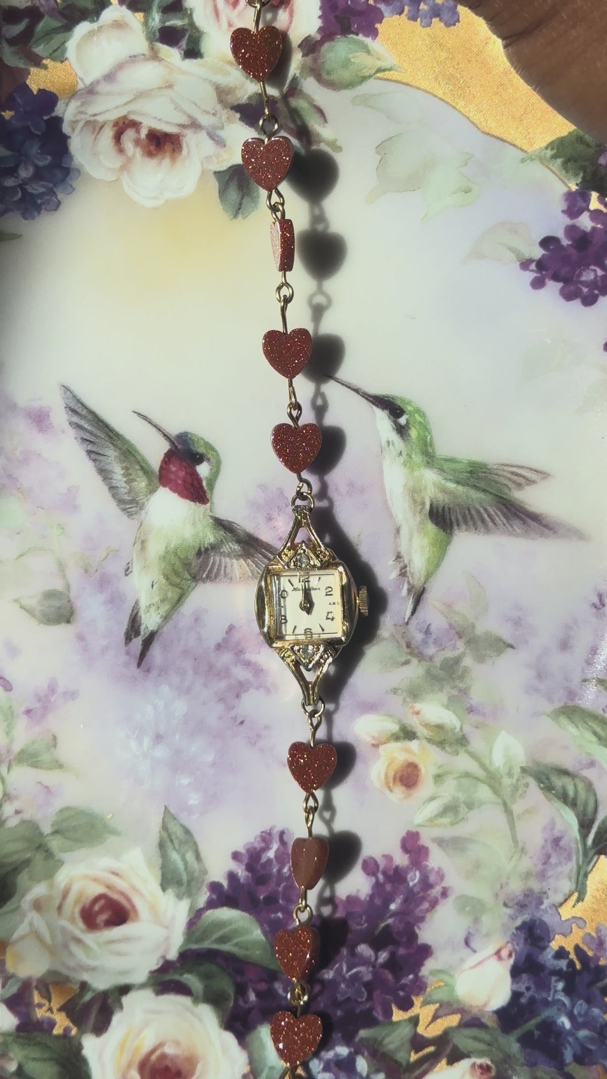 Sandstone Heart Beaded Watch