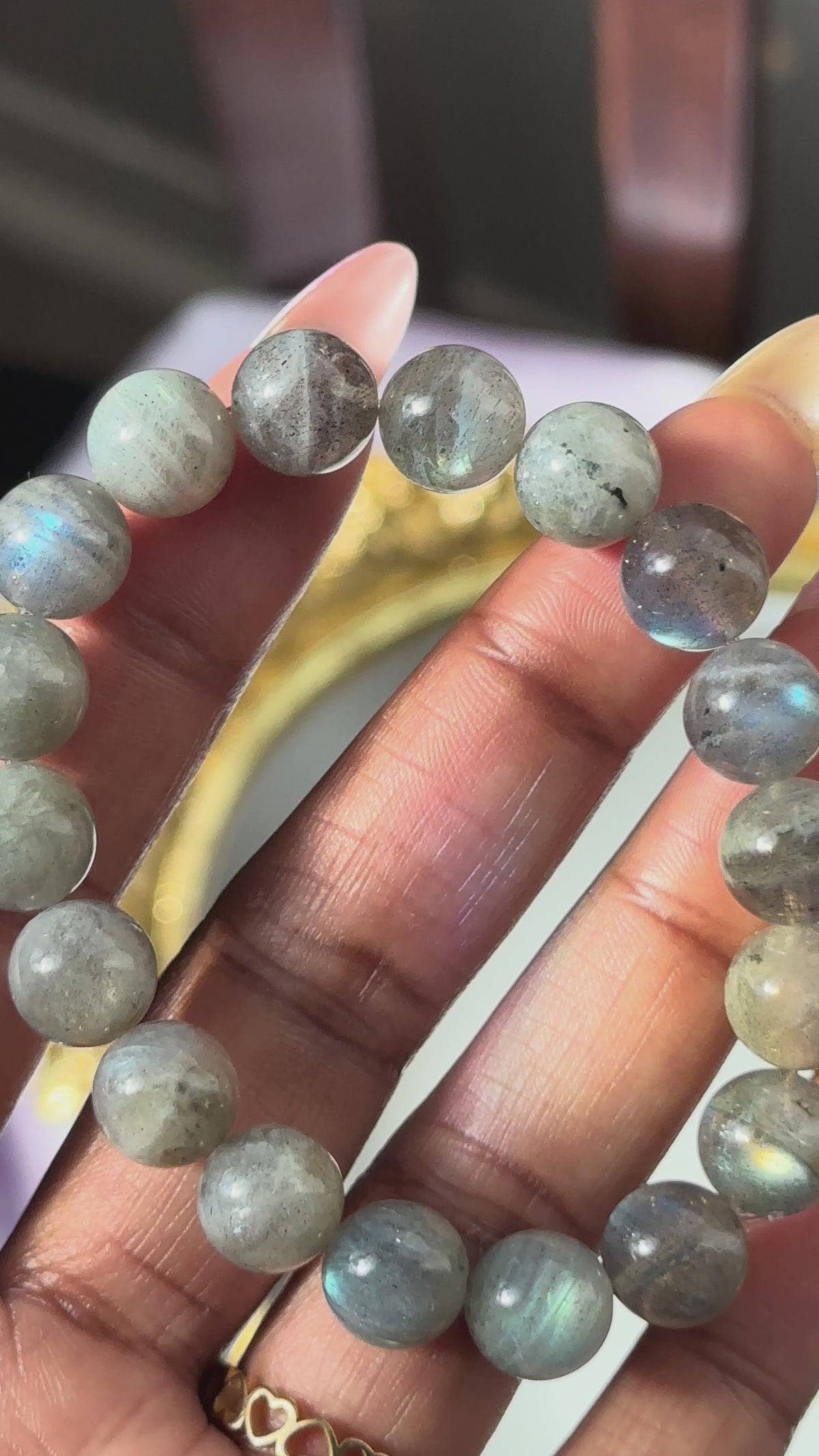Labradorite Beaded Bracelet