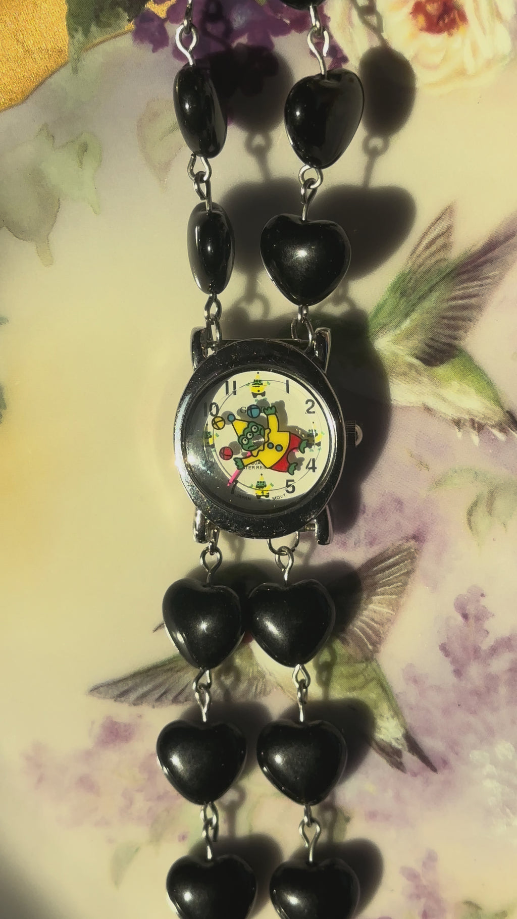 Froggy Beaded Heart Watch